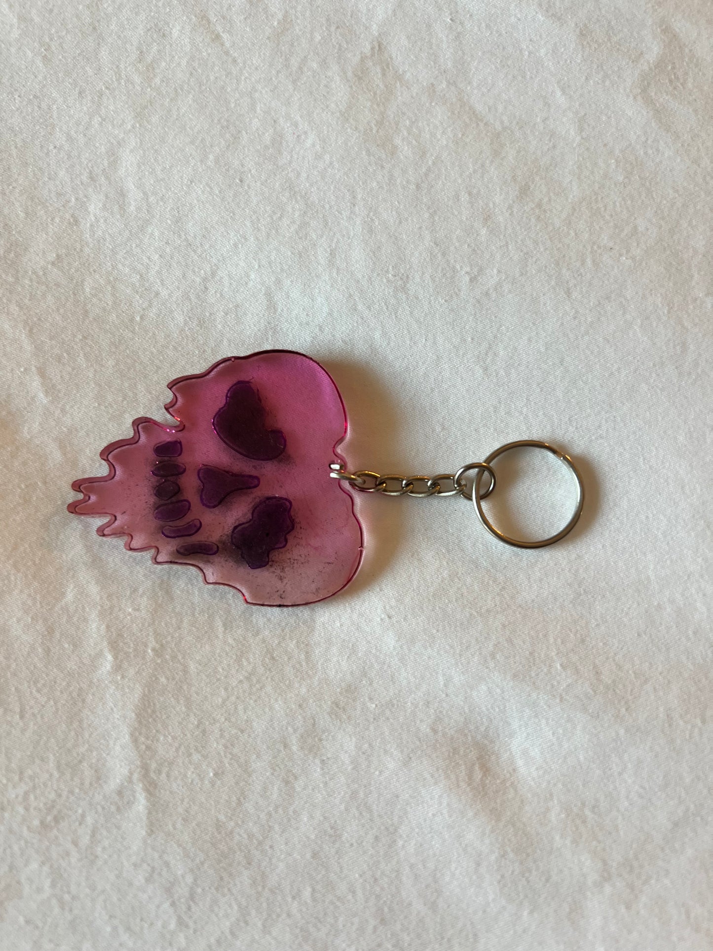 Melting heart keychain